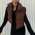 thumbnail image 4 of ORUYROP Veste Courte à Col Montant avec Fermeture Éclair pour Femmes, 4 of 7