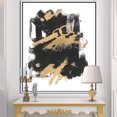 thumbnail image 3 of Gold and Black drift I - Modern Glam Framed Canvas, 3 of 3