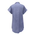 thumbnail image 4 of Gspmoly Robes pour Femmes Grande Taille, Robe Mi-Mollet Ample à Manches Courtes Unie avec Fermeture Éclair pour Femmes, Offres de Robes de Cocktail, 4 of 7