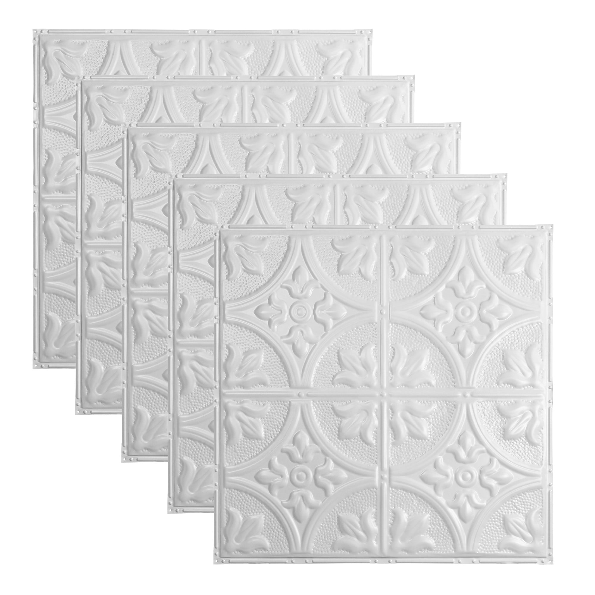 Great Lakes Tin Ceiling Tiles 2ft x 2ft 5 Pack Gloss White