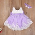 thumbnail image 5 of 2 Pcs Robe pour Nouveau-Née Fille en Dentelle, Robe Tutu de Princesse, Robe de Fête d'Anniversaire et de Vacances + Bandeau, Ensembles 0-24 m, 5 of 5