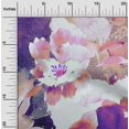 thumbnail image 2 of oneOone Rayon Purple Fabric Floral Craft Projects Decor Fabric Printed By The Yard 56 Inch Wide, 2 of 4