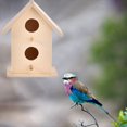 thumbnail image 4 of Wooden Bird House Hanging Nesting Box Birdhouse for Outdoor Garden Decorations, 4 of 6
