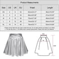 thumbnail image 2 of Jupe-Short Mini pour Femmes Métallique Brillante Évasée Plissée Taille Haute à la Mode, 2 of 5