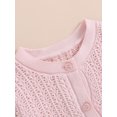 thumbnail image 3 of Kmbangi Cardigan Tricoté pour Bébé Fille 0-3T, Mignon à Manches Longues Col Rond Couleur Unie Pull Boutonné, 3 of 8