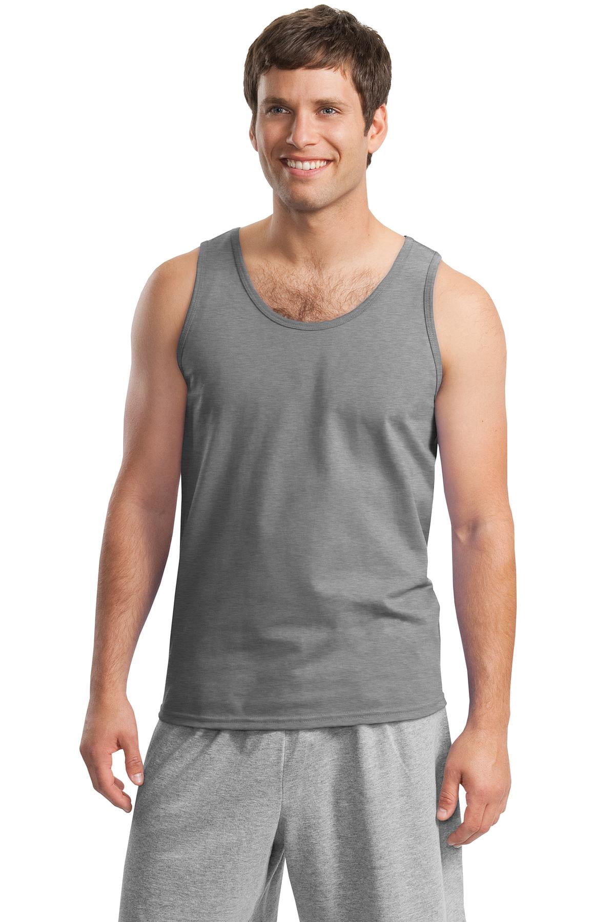 Gildan Men's 100 Percent Cotton U Neck Tank Top. 2200