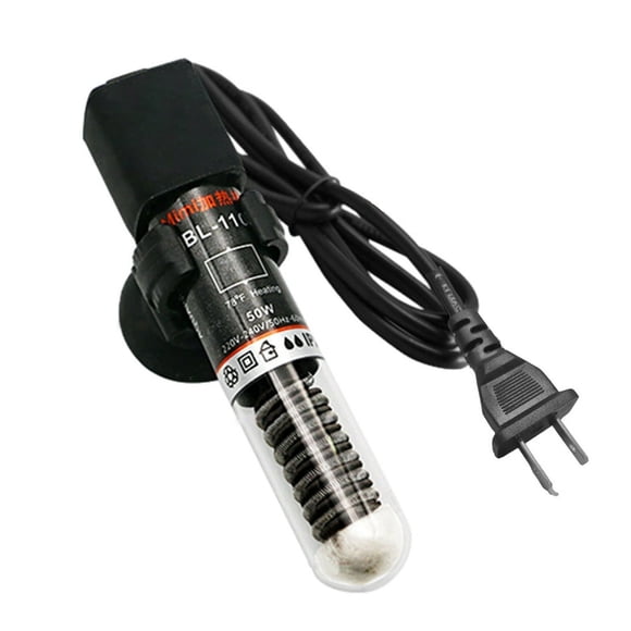 CHUANK Small Aquarium Heater Super Fish Tank Heater Turtle Tank Heater for 5-10 Gal Tanks Dry-Run/Overheating Protection and Memory Function