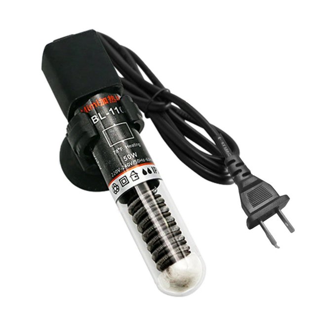 CHUANK Small Aquarium Heater Super Fish Tank Heater Turtle Tank Heater for 5-10 Gal Tanks Dry-Run/Overheating Protection and Memory Function