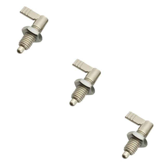 VONKY Boulons de Verrouillage à Filetage Fin en Acier Inoxydable, Type L, pour Indexation, Argent M10-5, Ensemble de 3