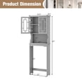 thumbnail image 2 of Gymax Armoire de Rangement Grise pour Salle de Bain au-Dessus de la Toilette, Gain de Place, Organisateur avec Tablette, 2 of 10