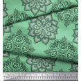 thumbnail image 2 of Soimoi Cotton Poplin Fabric Floral Mandala Printed Fabric 1 Yard 56 Inch Wide, 2 of 3