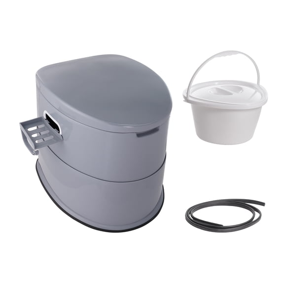 KFFKFF Lavabo Mobile pour Aventures en Plein Air, Unité d'Assainissement Portable avec Seau Intérieur Séparé de 1,3 Gal et Distributeur de Mouchoirs Détachable, Cuvette à Double Couvercle