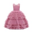 thumbnail image 1 of HAWEE Flower Girl Wedding Princess Communion Long Dress Pageant Formal Evening Dance Maxi Floor Length Puffy Gown, 1 of 7