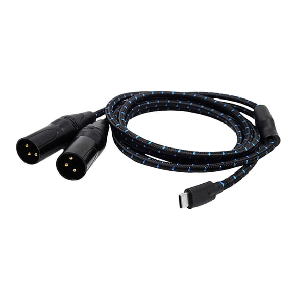 Baohd Type C to 2 XLR 3 C Male to 2 C XLR Male Type Pin XLR to Male USB to Male 150cm