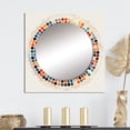 thumbnail image 1 of Designart "Boho Mandala Retro Blue And Orange II" Boho Mandala Square Mirror For Wall Decor - Large Blue Square Printed Wall Mirror Art - Square Traditional Mirror - Wall Mounted Square Large Mirror, 1 of 5