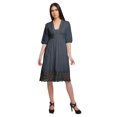 thumbnail image 1 of Moomaya Robe en Coton Imprimée pour Femme Longueur Midi Manches Courtes Tenue d'Été Vêtements, 1 of 4