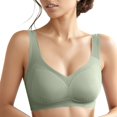 thumbnail image 1 of B91xZ Sport Soutien-Gorge pour Femmes, Impact Élevé, Couverture Complète, Sans Fil, Grande Taille, Vert TTG, 1 of 5