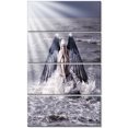 thumbnail image 2 of Woman with Dark Angel Wings - Modern Beach Canvas Art Print, 2 of 3