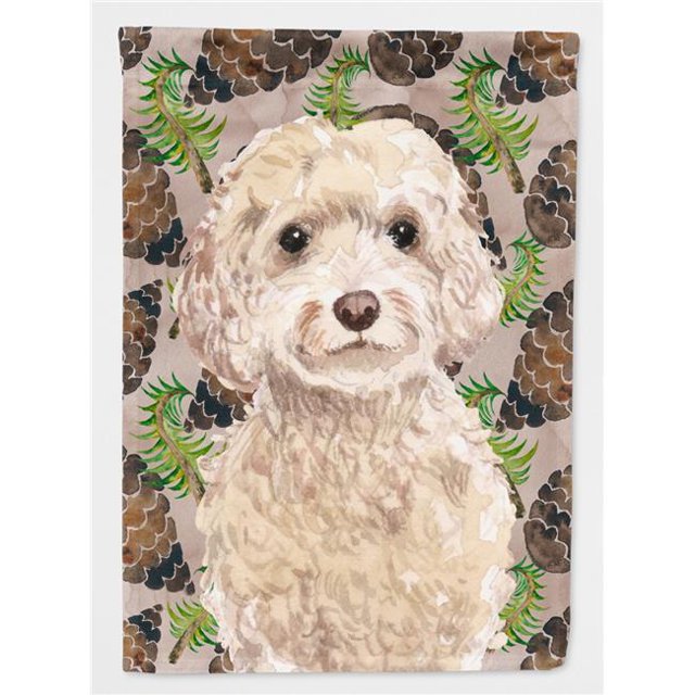 Carolines Treasures BB9585GF Champagne Cockapoo Pine Cones Garden Flag