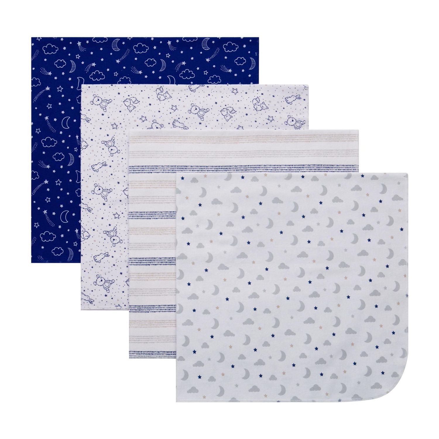George Baby Flannel Receiving Blankets