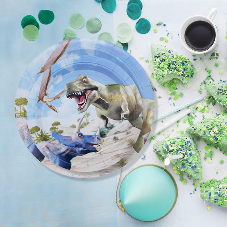 Assiettes en papier T-Rex 7"