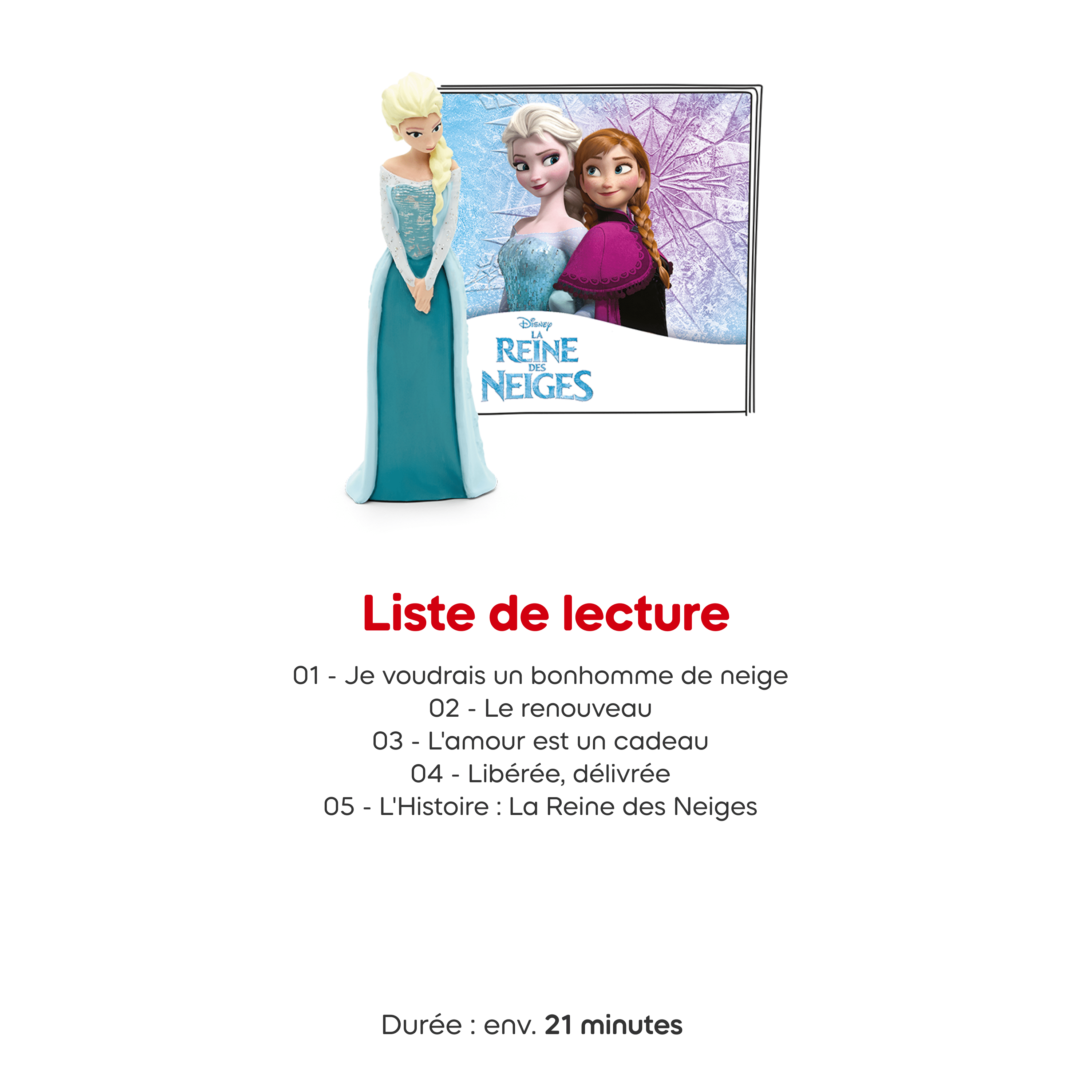 Figurine Audio pour la Toniebox La Reine Des Neiges Disney (En Français)
