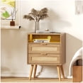 thumbnail image 2 of Conate Rattan Nightstand (Set of 2) with USB and 2 Drawers, for Bedroom, Living Room, 2 of 9