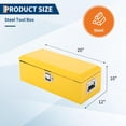 thumbnail image 3 of GloryStar Durable Metal Truck Tool Box, Heavy Duty Steel Diamond Plate Organizer with Lock and Side Handle for RV, Trailer, and Pickup, 3 of 9