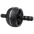 thumbnail image 2 of Abdominal Muscle Training Roller | Core Strength Ab Wheel | Plastic & Steel Construction | Full Body Exercise | Home Gym & Portable Use | Includes Kneeling Pad | 30x16x16cm | Black, 2 of 9