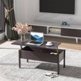 thumbnail image 2 of HOMCOM Table Basse Moderne de 39 Pouces à Plateau Relevable avec Compartiment de Rangement Caché, 2 of 9