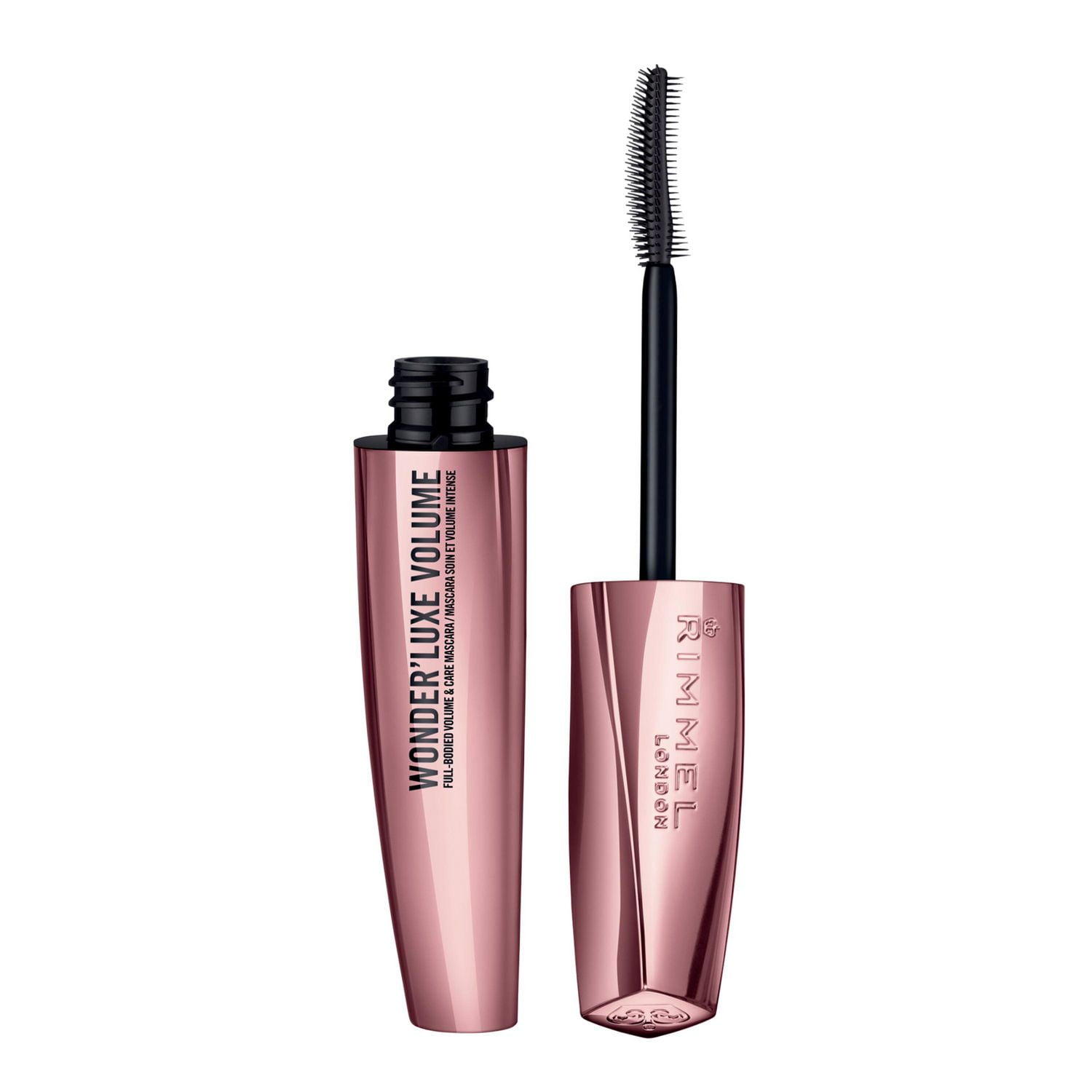 Rimmel Mascara Wonder'Luxe Volume Définit et infusé avec 4 huiles : Argan, Maracuja, Marula et Camélia, longue durée, 100% Sans Cruauté, Extreme Black
