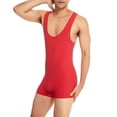 thumbnail image 4 of EOYWHK Mens Jumpsuits Athletic Compression Gym Workout Bodysuit Slim Fit Tank Seamless Stretch Relaxed Fit Undershirts Overalls, 4 of 5