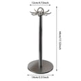 thumbnail image 2 of Stainless Steel Rotating Kitchen Organizer Rack with Hooks for Efficient Utensil Storage and Space Saving, 2 of 8