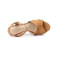 thumbnail image 4 of BLISSFUL STEP Women's Strap Platform Chunky Heel Slingback Sandals Brown 7.5, 4 of 7