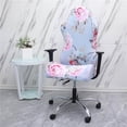 thumbnail image 4 of fastboy Swivel Computer Gaming Chair Cover Stretch Armchair Cover Pink Flower, 4 of 9