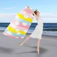 thumbnail image 5 of Meitianfacai Microfiber Beach Towel Super Lightweight Colorful Bath Towel Sandproof Beach Blanket Multi-Purpose Towel For Travel Swimming Pool 28x55 Inch, 5 of 5
