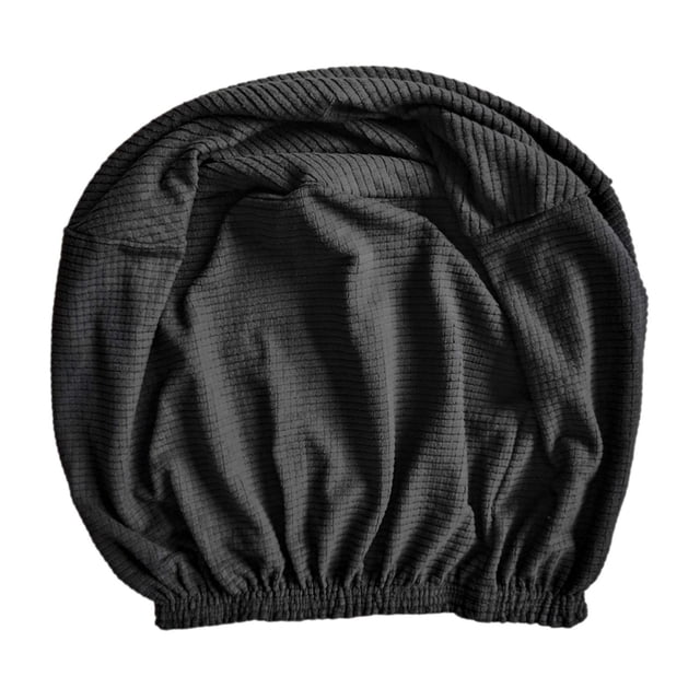 Siruishop Ottoman Cover Removable Solid Color Foot Stool Cover for Bedroom Living Room Black