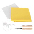 thumbnail image 1 of 2PCS 50x50cm Linen Fabric White Yellow Linen Cloth Handmade DIY Curtains Handbag Cloth, 1 of 14