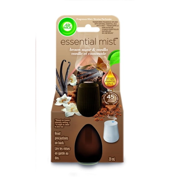 Air Wick Essential Mist Fragrance Oil Diffuser, Vanille, 1 Recharge, Assainisseur d’Air