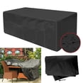 thumbnail image 1 of Outdoor Table Cover under $5! CQCYD Outdoor Table Cover, Waterproof Patio Table Cover, Garden Furniture Protector, Rectangular Tablecloth, Windproof UV Resistant Cover for Deck Yard, 1 of 9