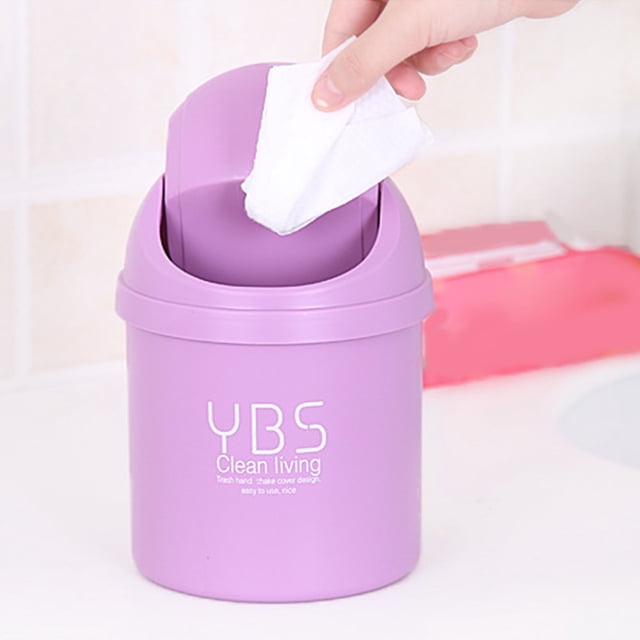 Chmadoxn Garbage Can, Trash Can Mini Desktop Trash Can Home Kitchen Desk Trash Can With Lid Debris Storage Cleaning Push-type Double Bucket Hidden Garbage Bag garbage can