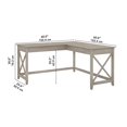 thumbnail image 4 of Bush Furniture Key West 60W L Shaped Desk in Washed Gray - Engineered Wood, 4 of 7