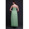 thumbnail image 4 of Bimba Robe Longue Maxi Tube à Corsage Smocké pour Femmes à Imprimé Feuilles et Oiseau Flowerpecker - X-Grand, 4 of 7