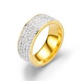 thumbnail image 4 of Weiqiqre Shiny Full Diamond Ring Five Rows Cubic Zirconia Rings CZ Diamond Multi Row Ring Eternity Engagement Wedding Band Ring for Women Discount, 4 of 8