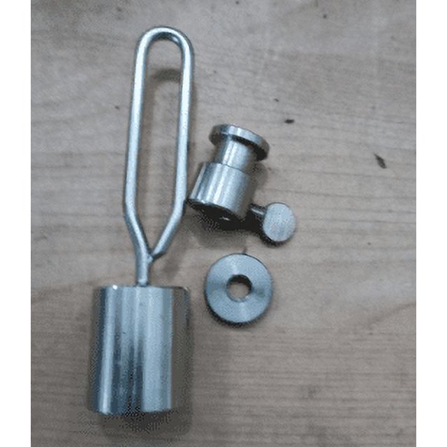 Shisuyan Stainless Steel Grill Spit Rod Stop 1 Set For Outdoor Camping