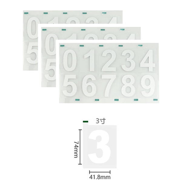 Fwttom Autocollant de Licence en Nano-Film 3 Pcs Numéro de Licence Réfléchissant Autocollant Numérique Invisible Assiettes Disparaissantes Assiettes d'Immatriculation