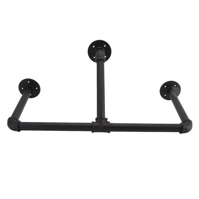 Industrial Pipe Clothes Display Rack, Modern Minimalist Iron Corrosion Resistance Anti Scratch Rustic Clothing Hanging Rod Bar For Home