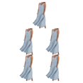 thumbnail image 1 of pitrice Femmes Été Coton Lin Robe Sans Manches Col Rond Boho Vintage Style Plage Couleur Unie en Vrac Kaftan Porter Tous les Jours Bleu Ciel / XL 5Set, 1 of 6