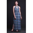 thumbnail image 3 of Bimba Robe Longue de Soirée à Col Rond Imprimée pour Femmes avec Fentes Latérales-Moyenne, 3 of 6