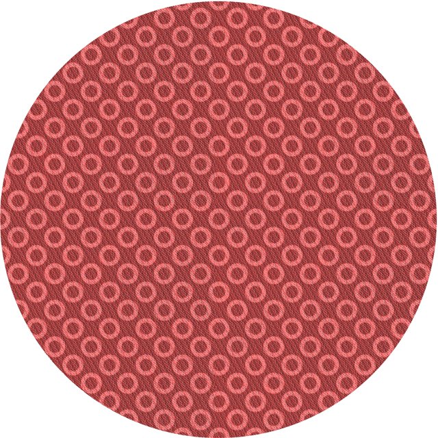 Ahgly Company Tapis d'Intérieur Rond Lavable en Machine Rouge Transitionnel, 4 Pieds Rond